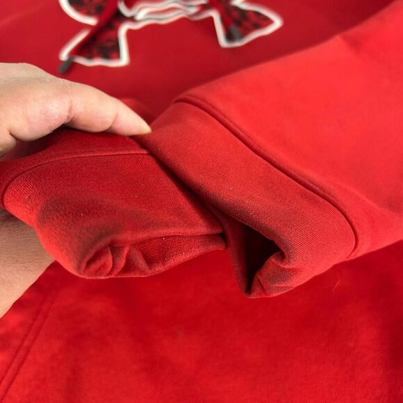 Under Armour UA Storm1 Hoodie Mens XL Loose Fit Red Fleece Pullover Sweatshirt - Picture 5 of 12